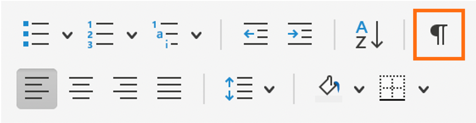 Non-printing characters