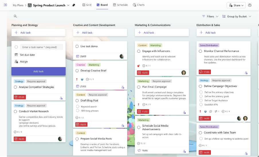 Planner Board view